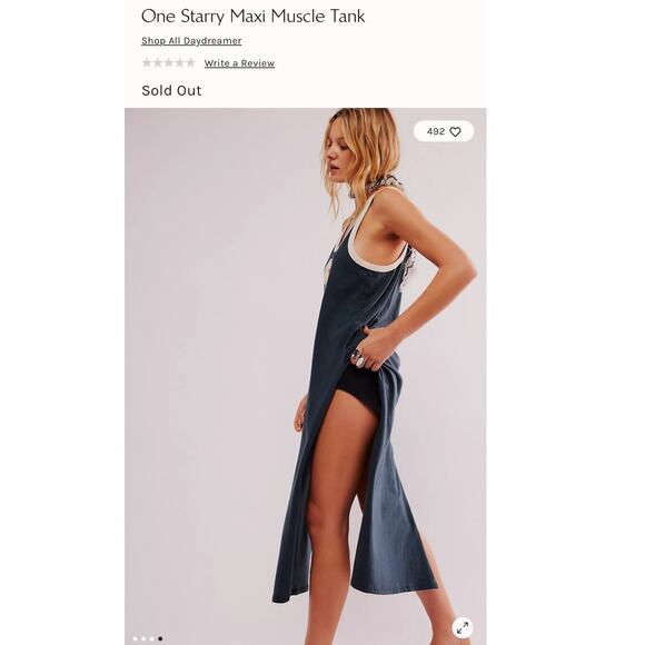 DAYDREAMER One Starry Maxi Muscle Tank Size M New w/o Tag MSRP $108 - Picture 5 of 10